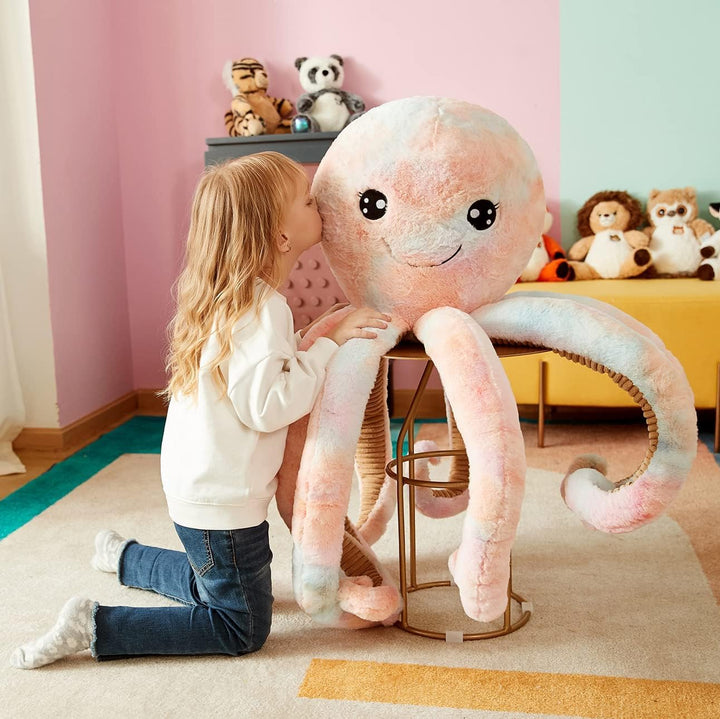 IKASA Gross Krake Octopus Stofftier Riesenkrake Plüschtiere für Kinder,75cm Gross Kuscheltier Plüsch