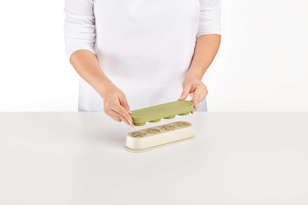 Lékué Veggie Balls mold. vegetarische Gemüsebällchen in Form von kleinen Bällchen, Grün