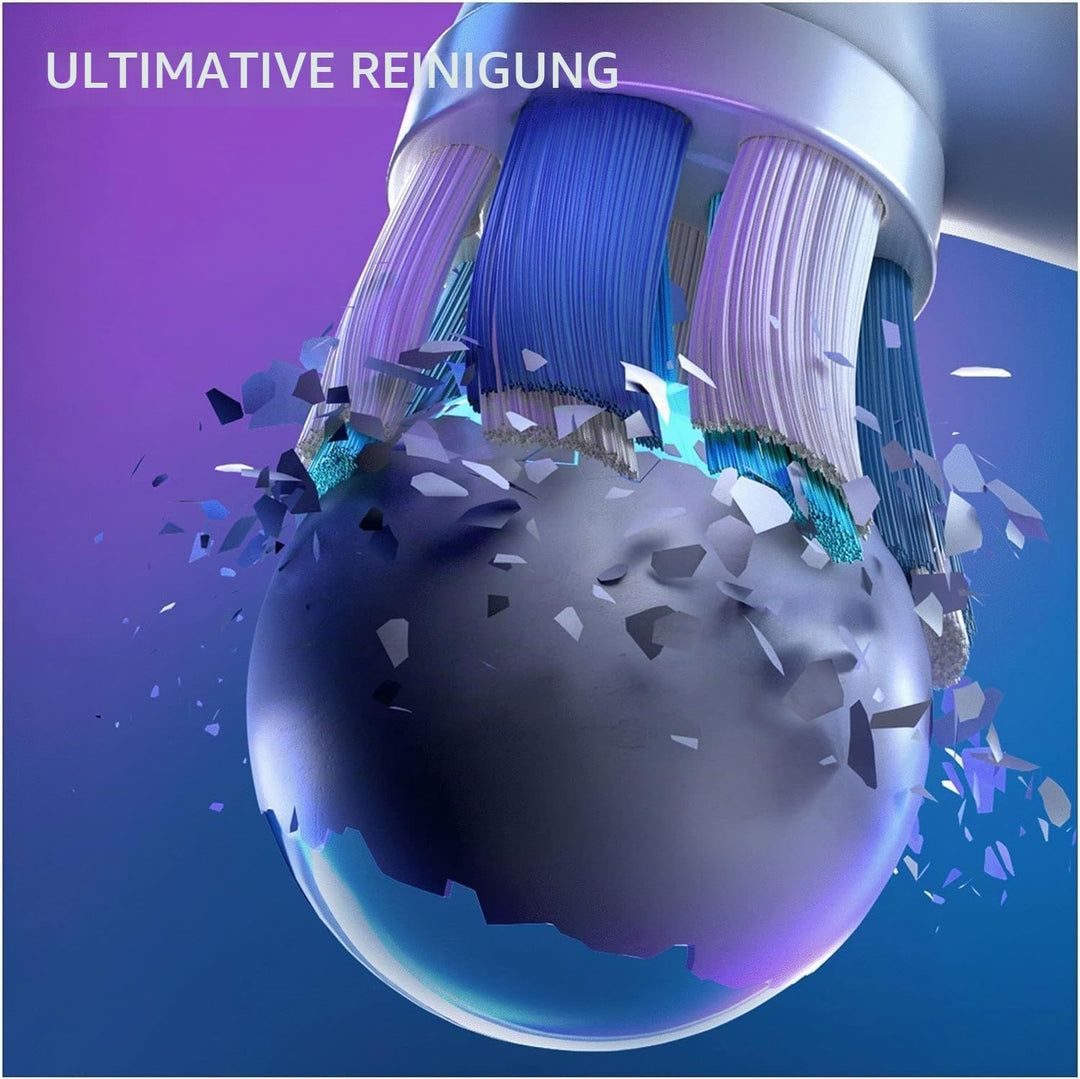 Oral-B iO Ultimate Clean Zebbürstenspitze, Packung mit 4 Stück