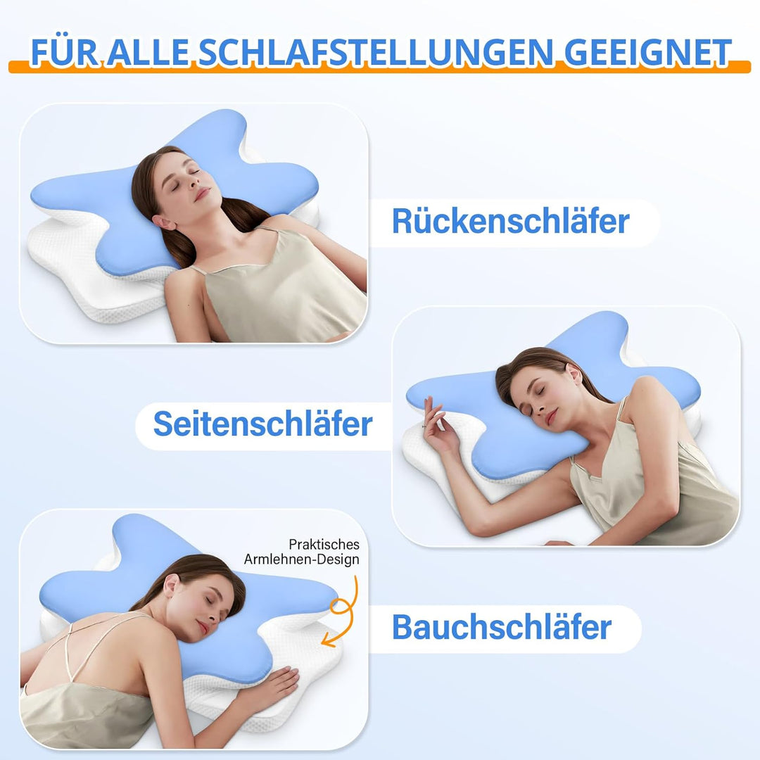 Ehomfory Memory Foam Kissen, Nackenstützkissen Ergonomisches Seitenschläferkissen Nackenkissen Kopfk