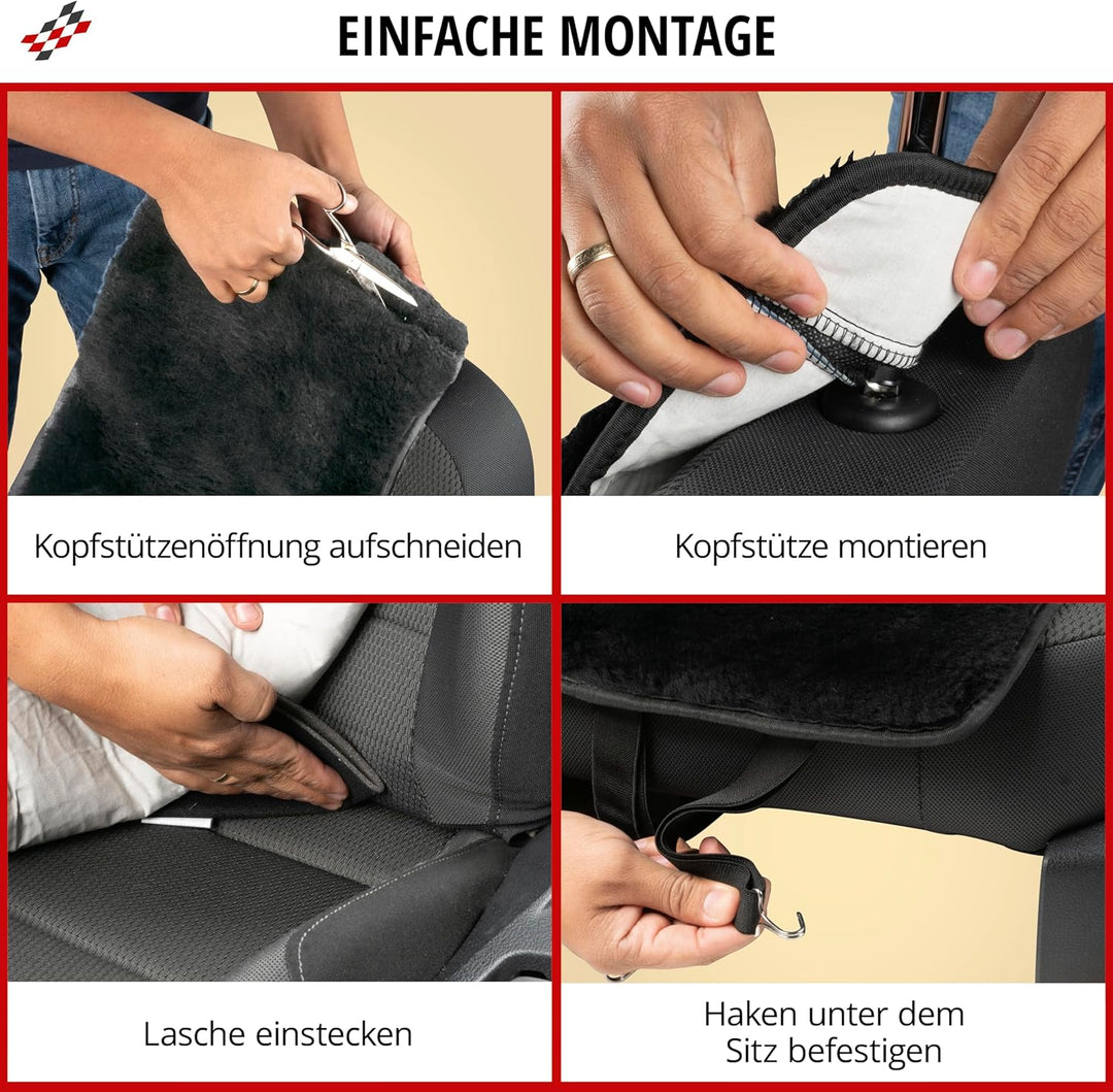 Walser Lammfell Sitzauflage Cosmo, 100% Lammfell Autositz Sitzauflage, Sitzauflage Lammfell, Sitzauf