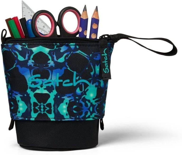 Satch Pack Schulrucksack Set 2tlg. inkl. Pencil Slider (Caleido Blue), Caleido Blue