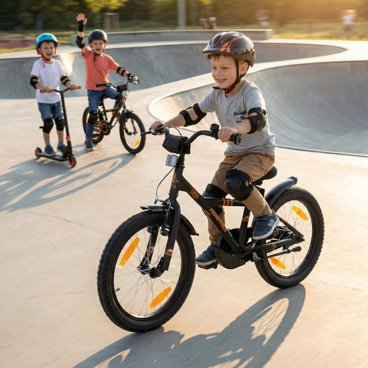 PROMETHEUS BICYCLES Kinderfahrrad 18 Zoll Jungen ab 6 Jahre - Kinder Fahrrad 18 Zoll Junge Mädchen F