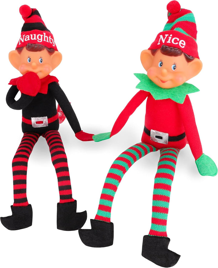 Toyland® Elves Behavin Badly – 2er-Set – 30,5 cm grosse Elfen-Weibchen und Elfen-Stofftiere mit Lang