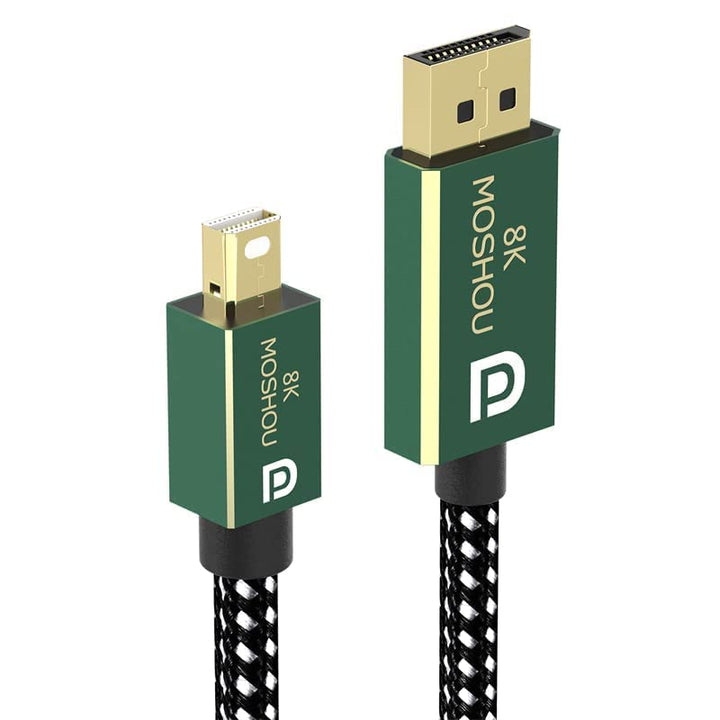 MOSHOU Mini DisplayPort auf DisplayPort 2.0 Kabel (8K@60Hz 4K@144Hz/120Hz) DP 2.0 bidirektionales Üb