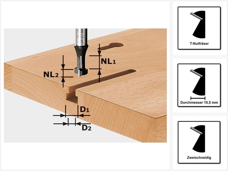 Festool 491035 T-Nutfräser HW S8