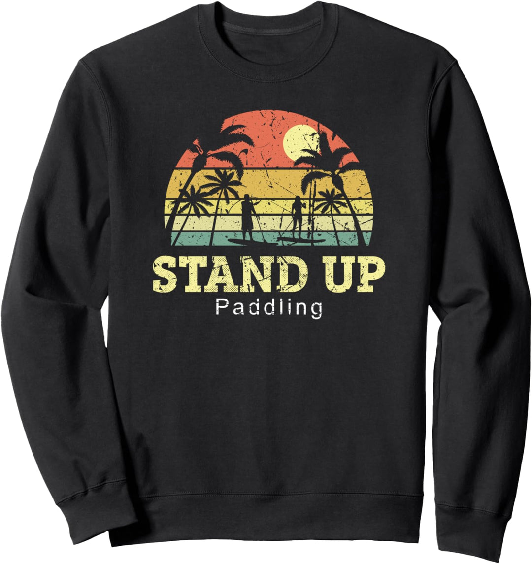 Vintage Stand Up Paddling Palmen SUP Shirt Stand Up Paddle Sweatshirt