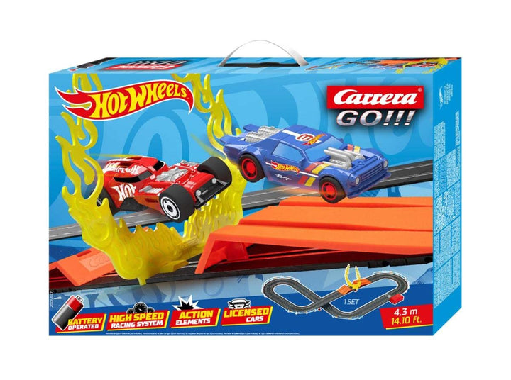 Carrera Go!!! Hot Wheels™ Rennbahn Set | Feurige Rennaction | Duell Night Shifter™ & HW50 Concept™ |