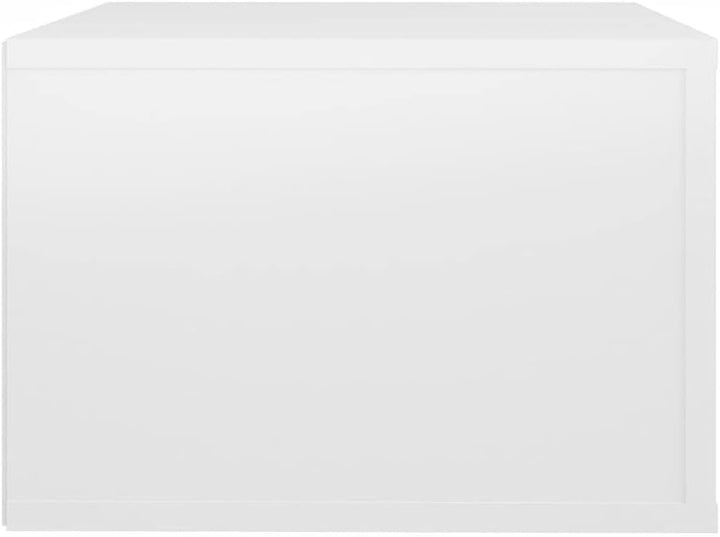 FIRBNUS Nachtschränkchen Nachtkommode Wand-Nachttische 2 STK. Hochglanz-Weiss 50x36x25 cm Bett Kommo