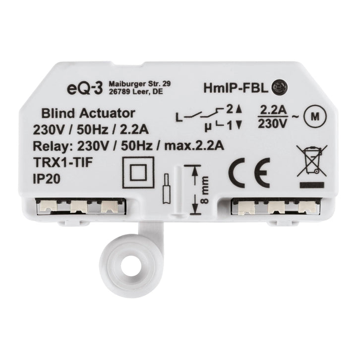 Homematic IP Smart Home Jalousieaktor – Unterputz, digitale Steuerung von 1 Jalousie oder Raffstore,