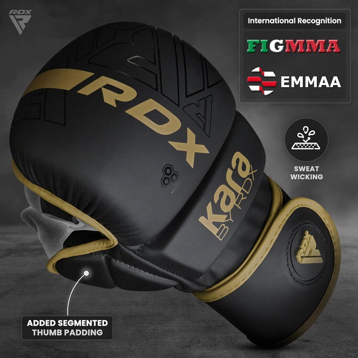 RDX MMA Handschuhe für Kampfsport Grappling Training, Maya Hide Leder Kara Sparring Handschuhe, Punc