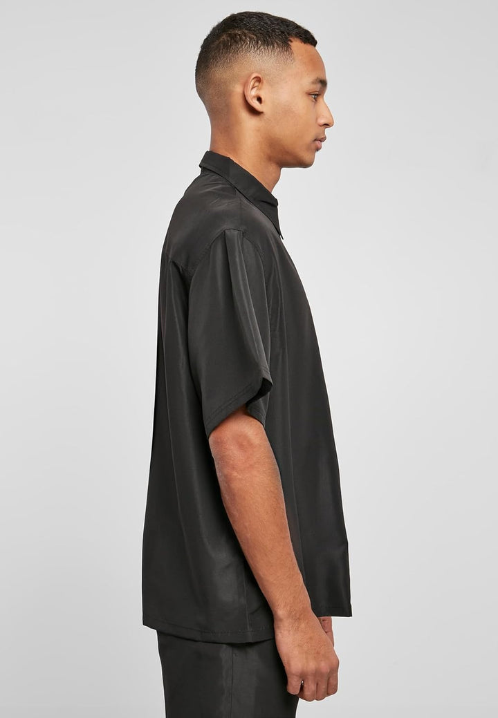 Urban Classics Herren Recycled Nylon Shirt XL Schwarz, XL Schwarz