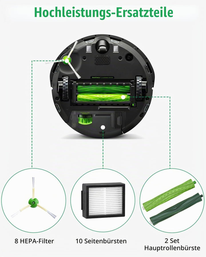 Ersatzteile für iRobot Roomba E/I/J Serie, i7 i7+ i3 i3+ i4 i4+ j7 j7+ E5 E6 Staubsauger, Bürsten Zu