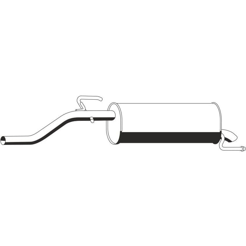 Auspuff Endschalldämpfer Auspuffanlage Endtopf original ERNST (012164)