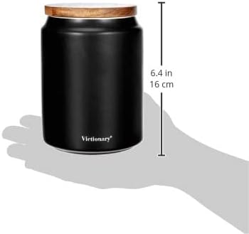 Villa d‘Este Home Tivoli Kaffeedose Gres, Schwarz, 11 x 15 cm 11x15 cm Schwarz, 11x15 cm Schwarz