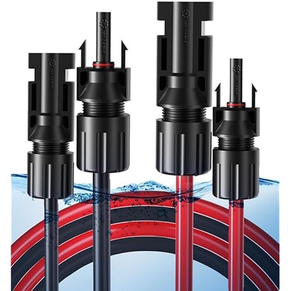 Solarsys® - 1 Meter 4mm² Solarkabel mit Einseitigem Stecker PV, TÜV-Zertifika IP68，DC 1500V，1 Paar R