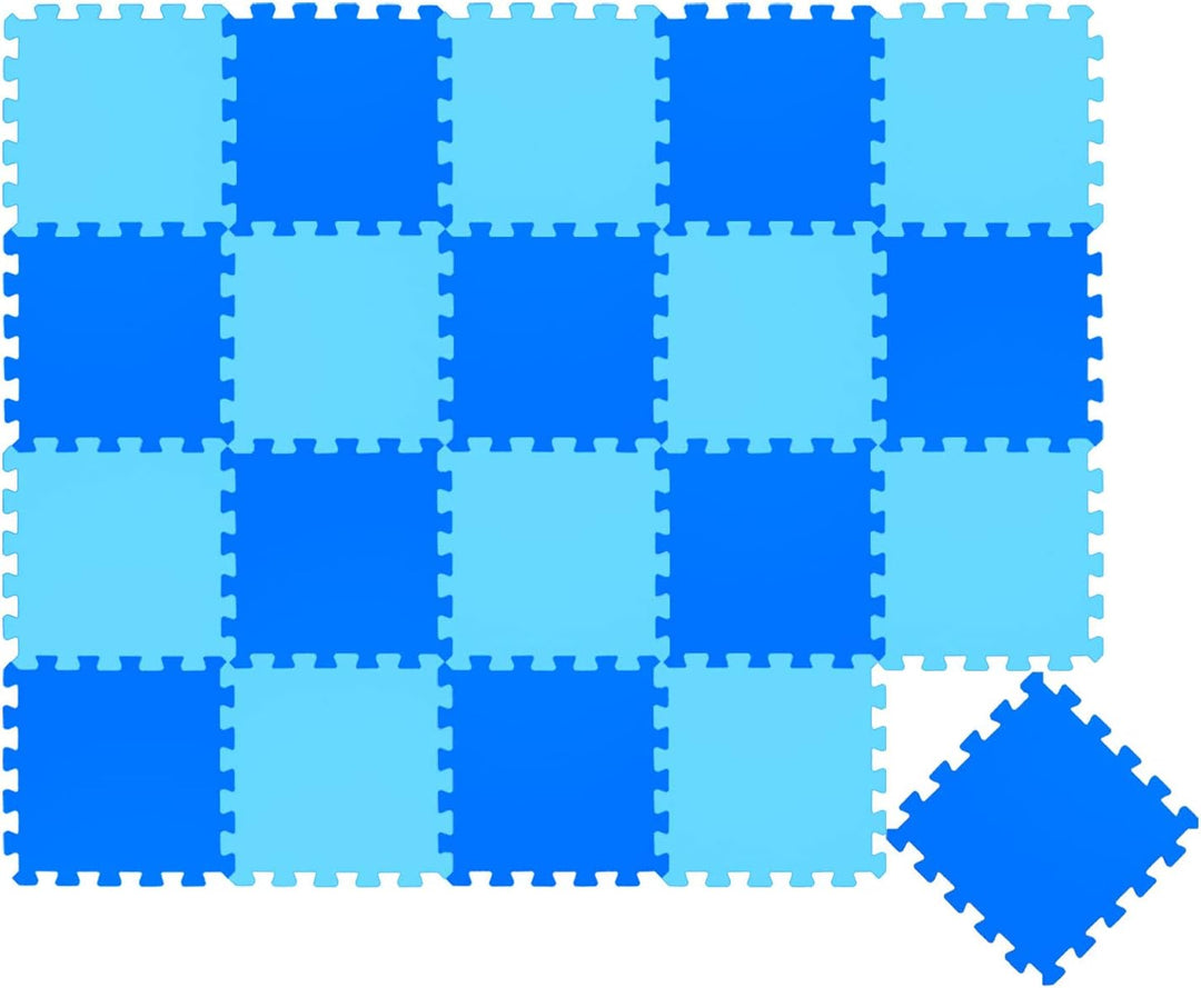 LittleTom 18 Teile Spielmatte Baby ab Null - 30x30 Schaumstoff Puzzlematte Kinder Isomatte Baby Spie