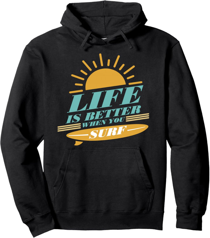 Surfen Wellenreiter - Wassersport Meer Surfing Pullover Hoodie