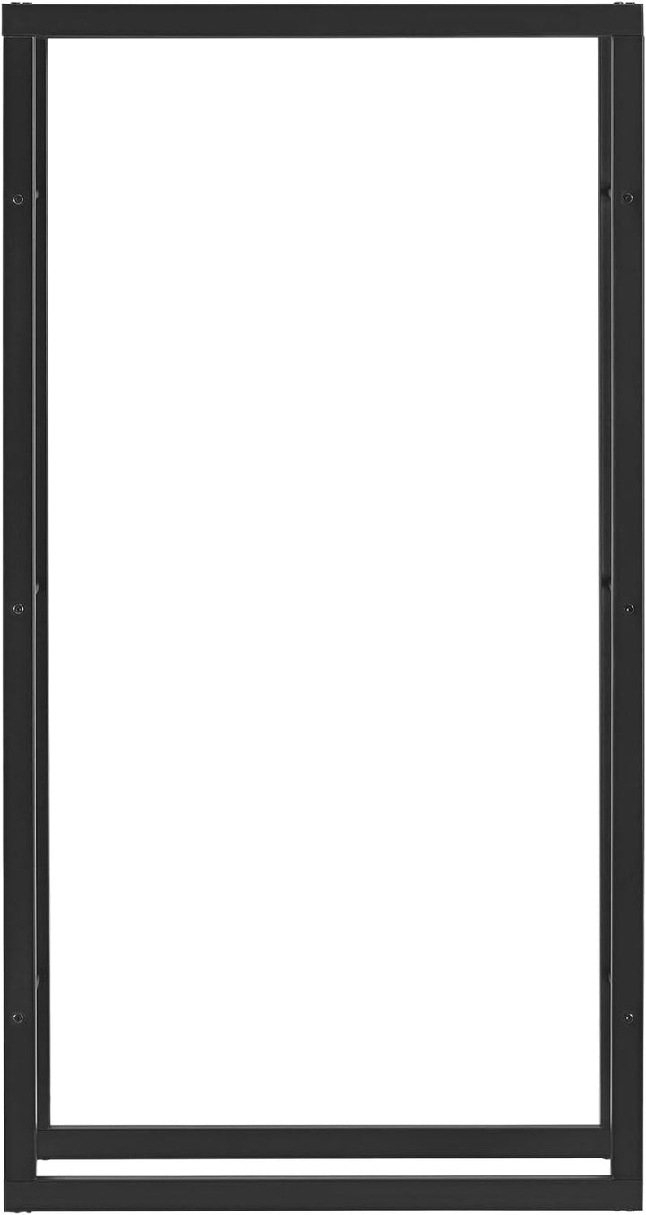 [en.casa] Kaminholzregal 80x150x25cm Brennholzregal Feuerholzregal Holzhalter Schwarz 80 x 150 x 25