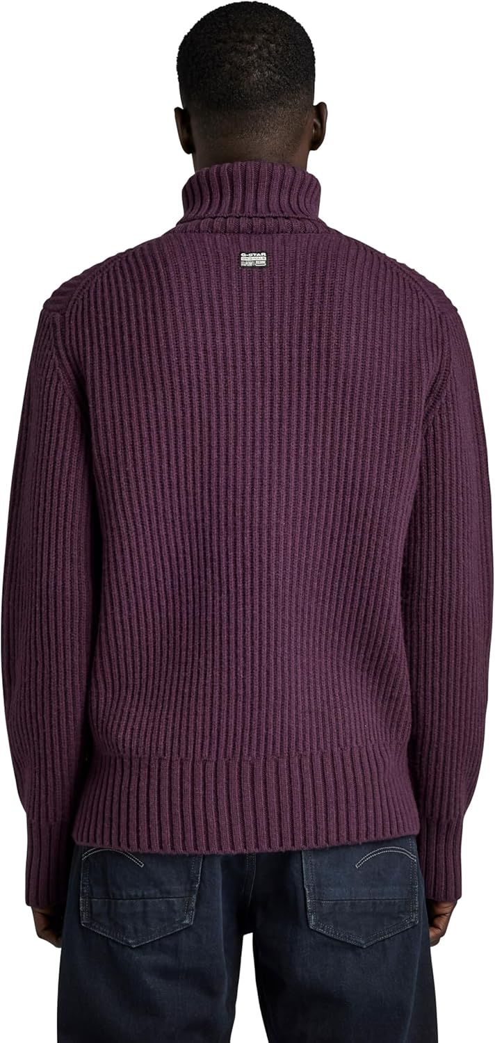 G-STAR Herren Essential Turtle Knitted Pullover Knits M Purpur (Lt Maze D23732-d447-8880), M Purpur