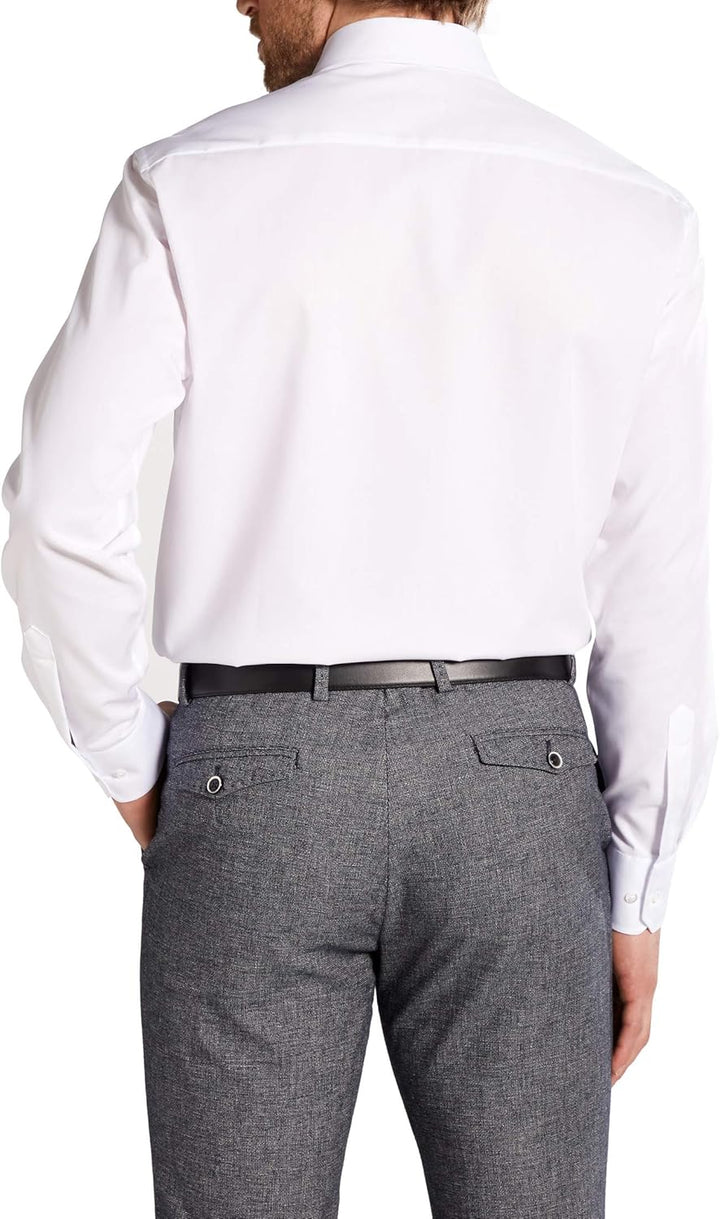ETERNA Langarm Hemd COMFORT FIT Popeline unifarben 41 Weiss, 41 Weiss