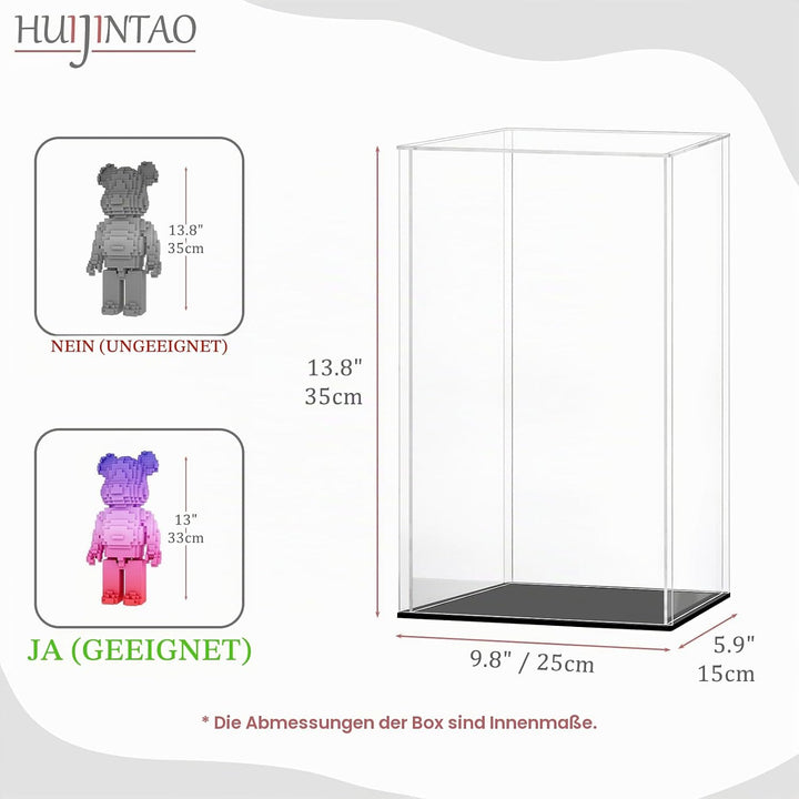 LANSCOERY Acryl Vitrine Selbstmontage Showcase Display case Schaukasten Boxen für Spielzeug Modell S