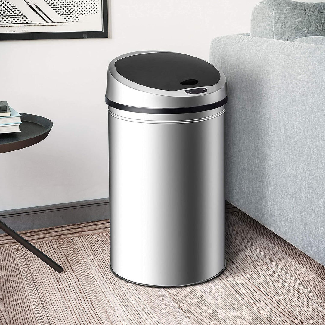 Ribelli Edelstahl Mülleimer - Abfalleimer mit Sensor - automatisches Öffnen und Schliessen - Klemmri