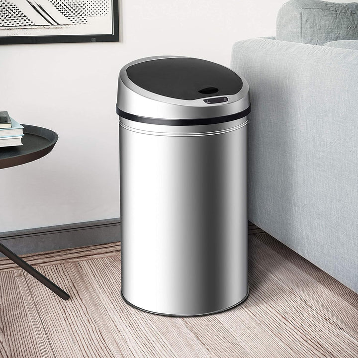 Ribelli Edelstahl Mülleimer - Abfalleimer mit Sensor - automatisches Öffnen und Schliessen - Klemmri
