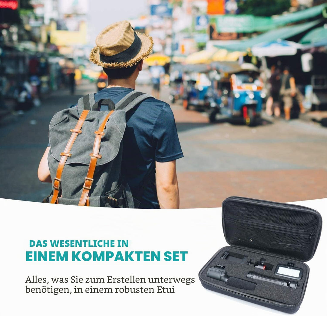 Movo iVlogger iPhone,Android Kompatibles Vlogging Kit mit Stativ in voller Grösse – Handy-Video-Kit
