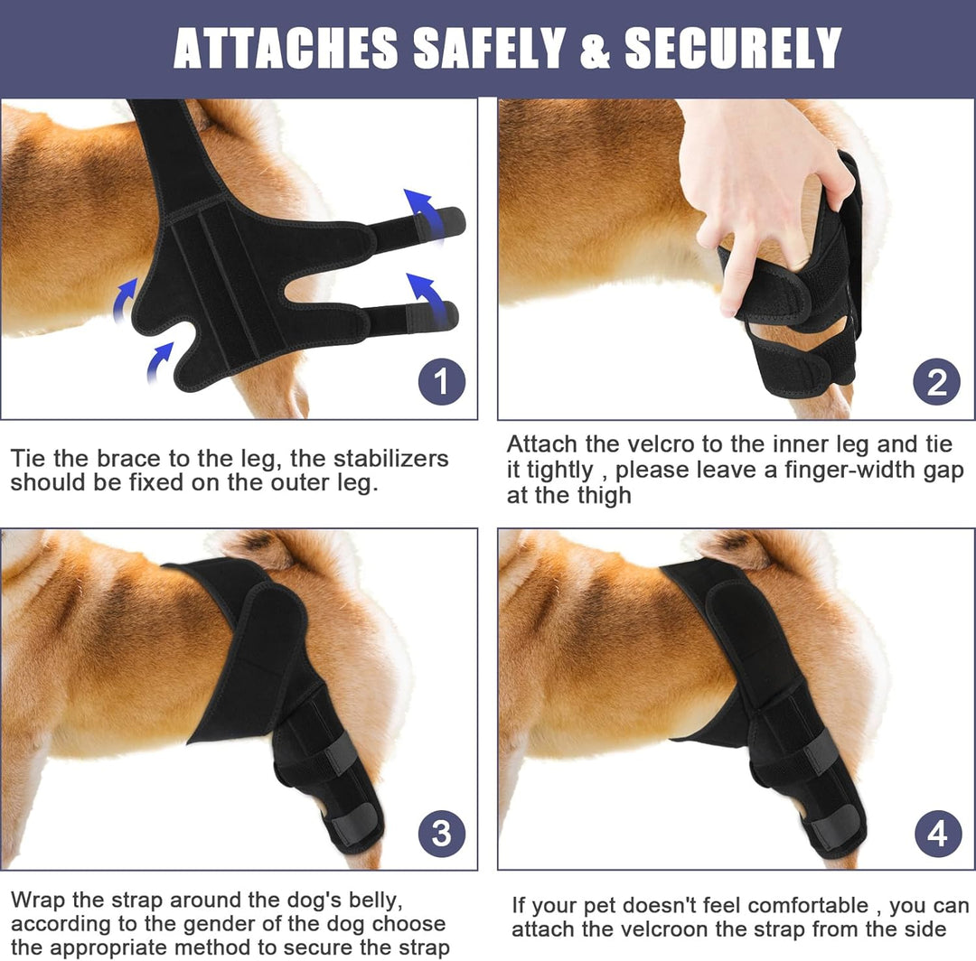 KINBOM Hunde Kniebandage Hinterbein, Hunde Hinterbein Bandage Hunde-ACL-Klammer Hinterbein Hunde-Kni