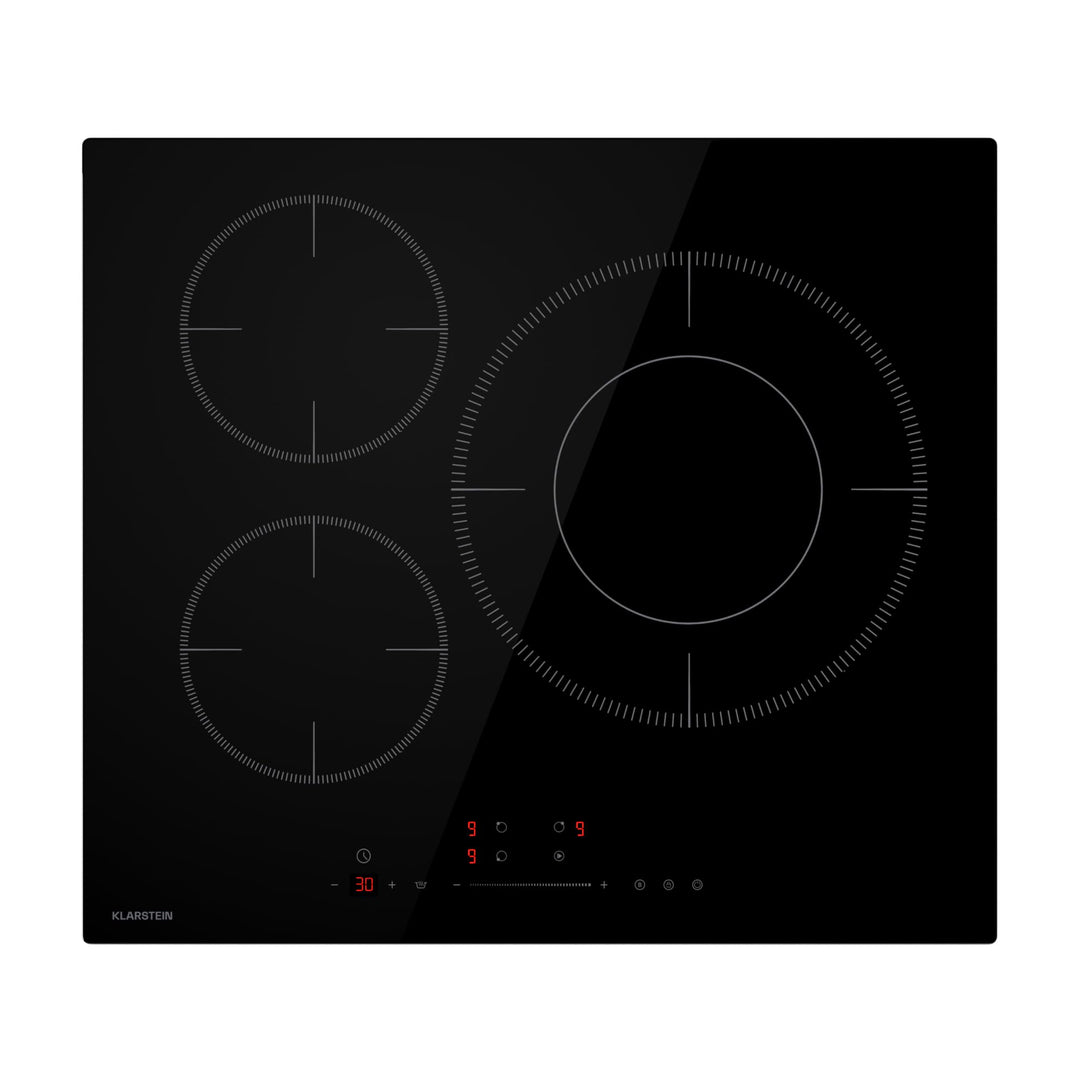 Klarstein Delicatessa Induktionskochfeld - 3-Zonen Induktionsherd, 8,1 kW Boost, Paellazone 32 cm, S