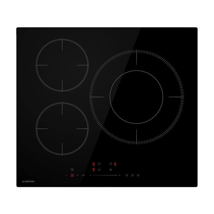 Klarstein Delicatessa Induktionskochfeld - 3-Zonen Induktionsherd, 8,1 kW Boost, Paellazone 32 cm, S