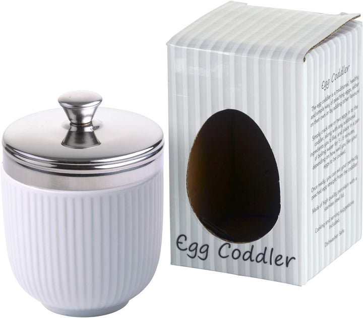 BIA Eierkocher, geriffelt, Weiss, 6,5 x 6,5 x 10,5 cm, 2 Stück Set of 2 Weiss Geriffelt, Set of 2 We