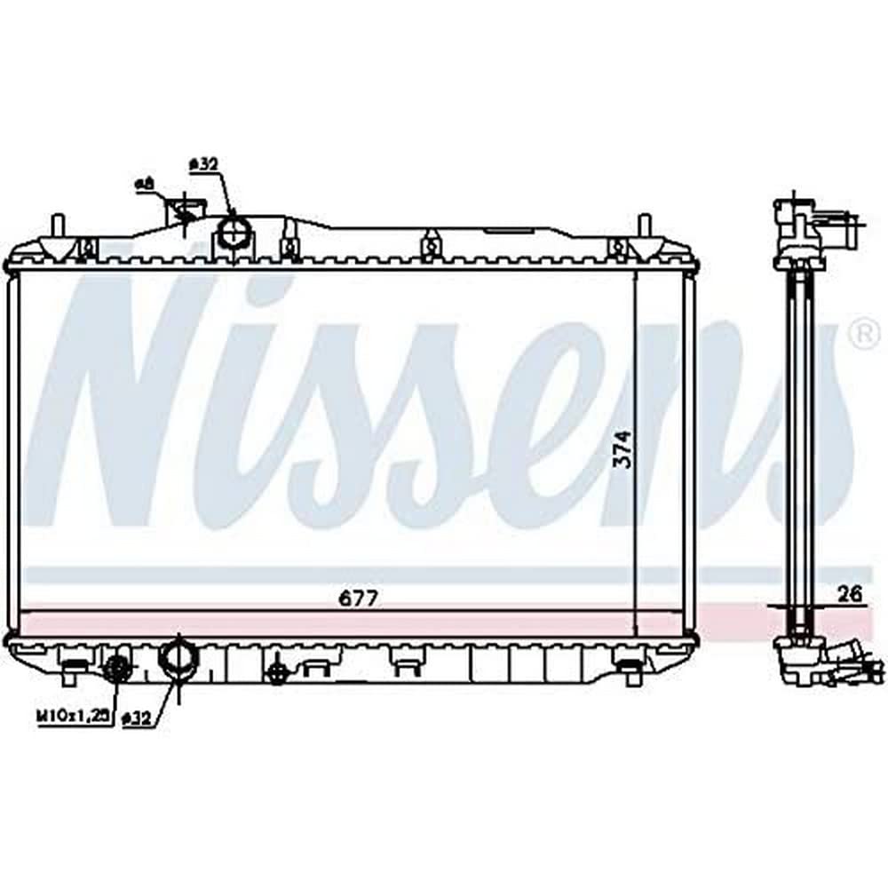 Nissens 68134A Kühler, Motorkühlung