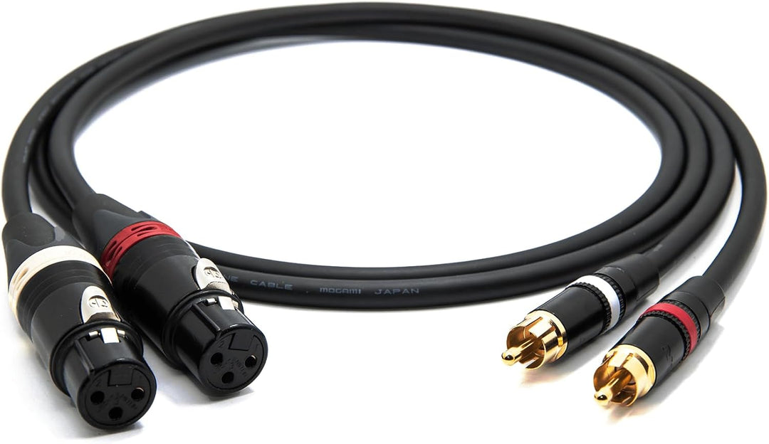 enoaudio Mogami 2534 Quad Stereo Paar (L,R) Audio Kabel | Neutrik Gold Cinch RCA - XLR female | HiFi
