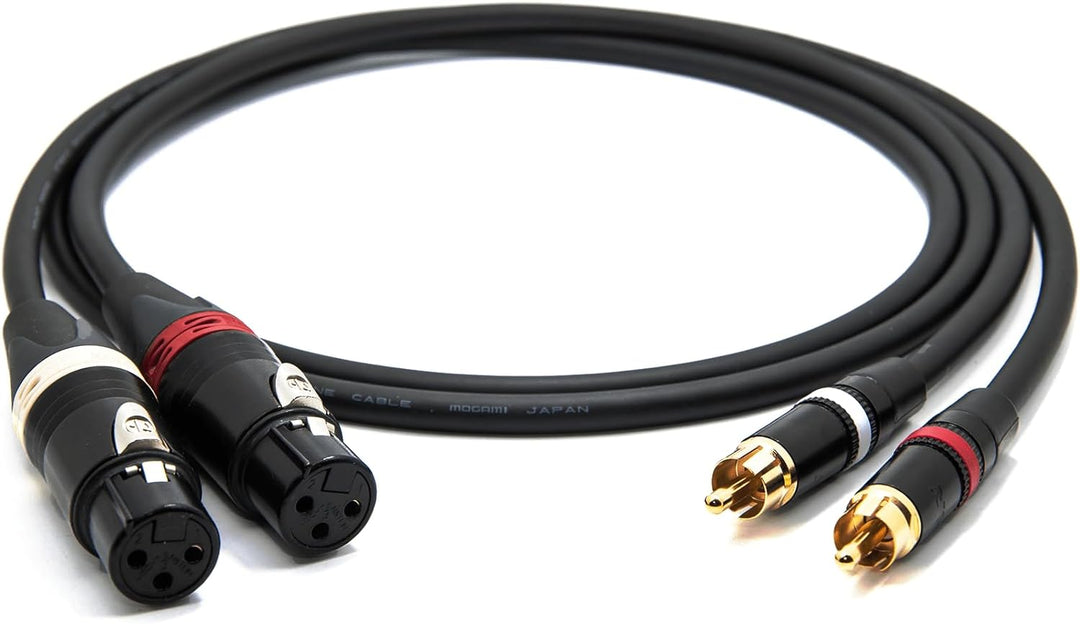 enoaudio Mogami 2534 Quad Stereo Paar (L,R) Audio Kabel | Neutrik Gold Cinch RCA - XLR female | HiFi