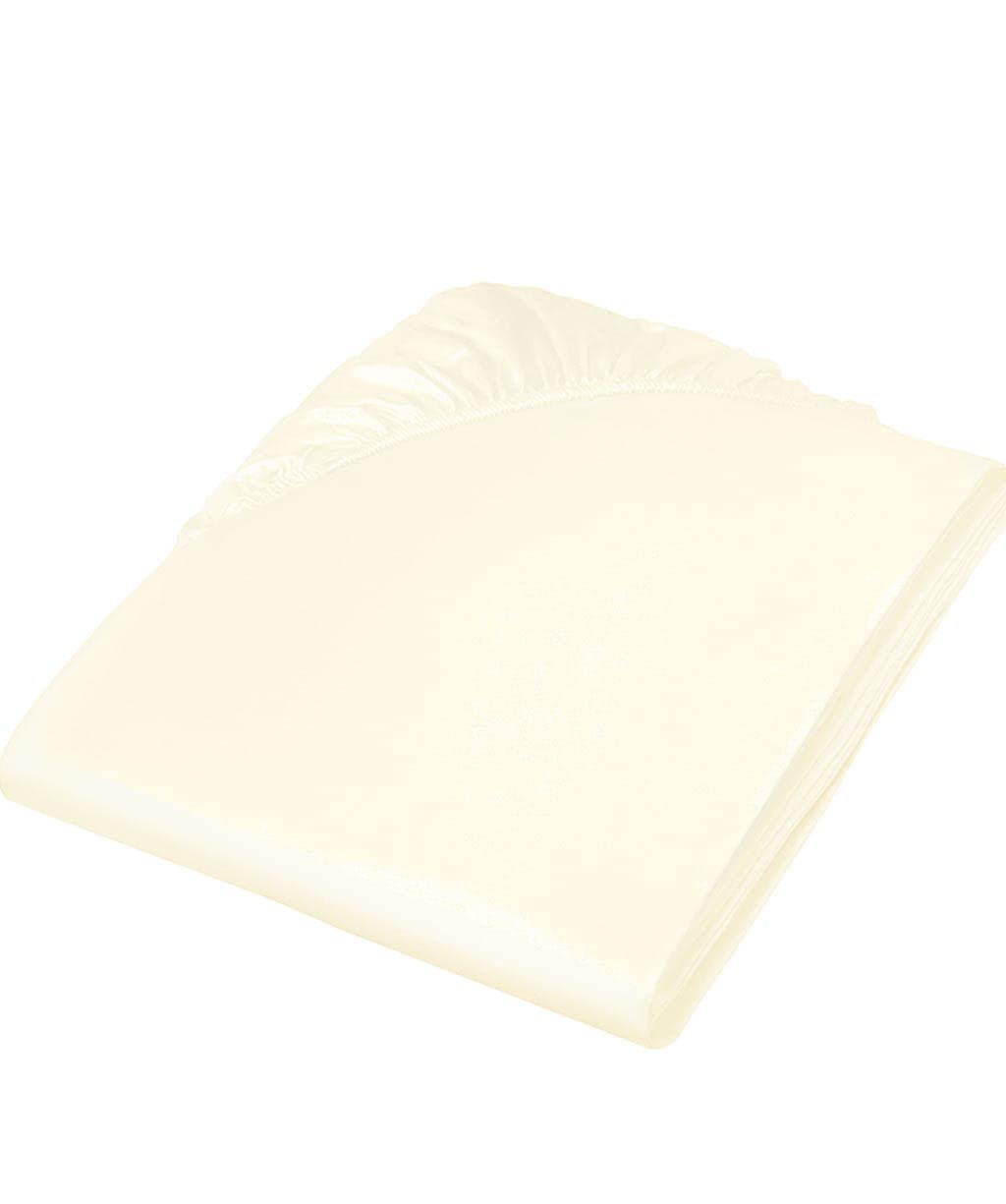 fleuresse Uni-Colours, Spannbettlaken mit Rundumgummi, Mako Satin, 100 Prozent Baumwolle, ideal für