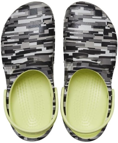 Crocs Unisex Bistro Graphic Clogs 36/37 EU Black Lime, 36/37 EU Black Lime