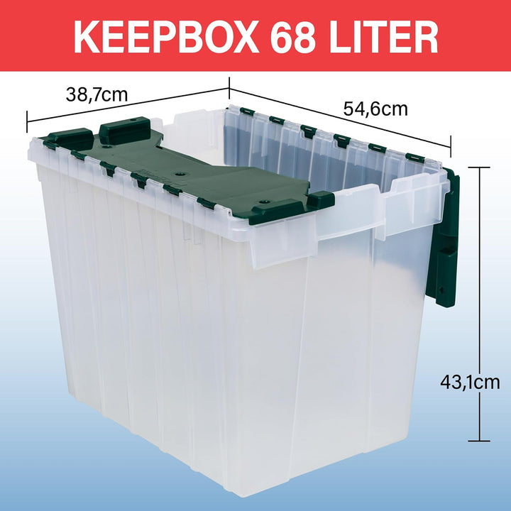 akro-mils 66486 cldbl 12-gallon Kunststoff Aufbewahrungsbox keepbox mit angesetztem Deckel, 21–1/2 v