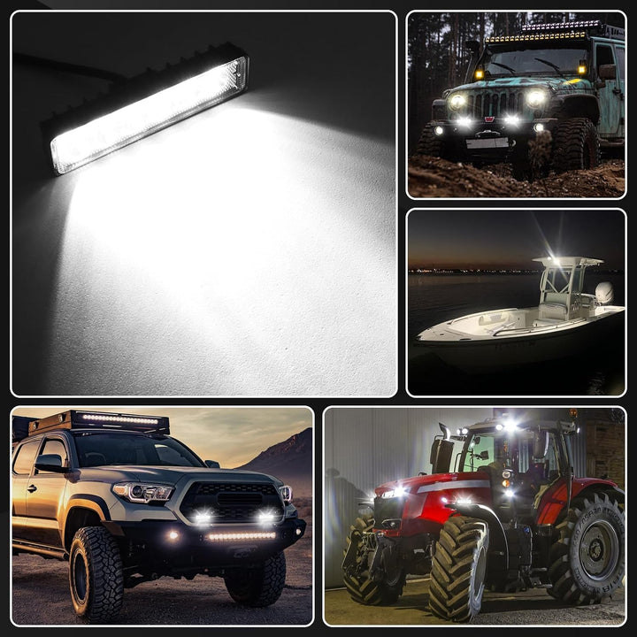Willpower 10PCS Mini Led Arbeitsscheinwerfer Bar 6 Zoll 18W LED Scheinwerfer 12V 24V Spot Zusatzsche