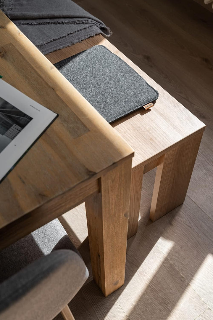 Miqio Design Sitzkissen Rechteckig aus Filz 35x35 cm | 4er Set | Waschbare Stuhlkissen rutschfest |