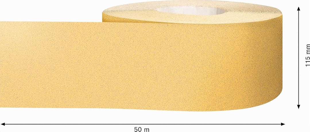Bosch 1x EXPERT C470 Schleifpapierrolle (für Farbe auf Holz, Hartholz, 115 mm x 50 m, Körnung 80, Pr