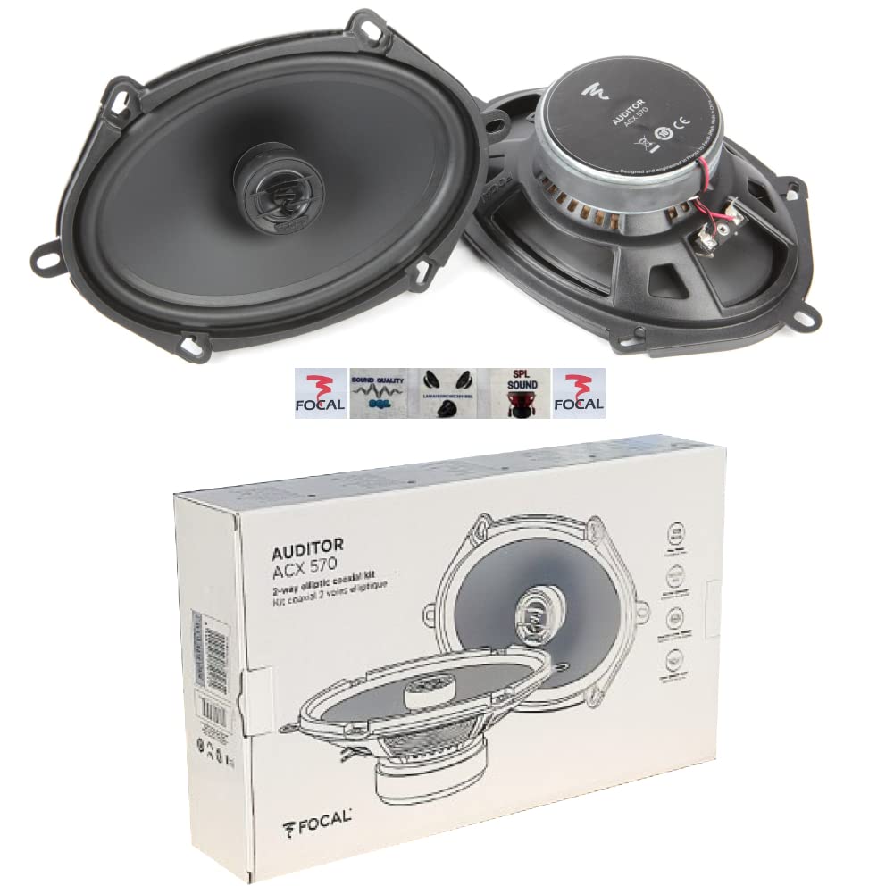 KIT Set FÜR Focal Auditor ACX-570 ACX570 2 Lautsprecher koaxial 2-Wege oval 5 x 7 13 x 18 cm 130 x 1