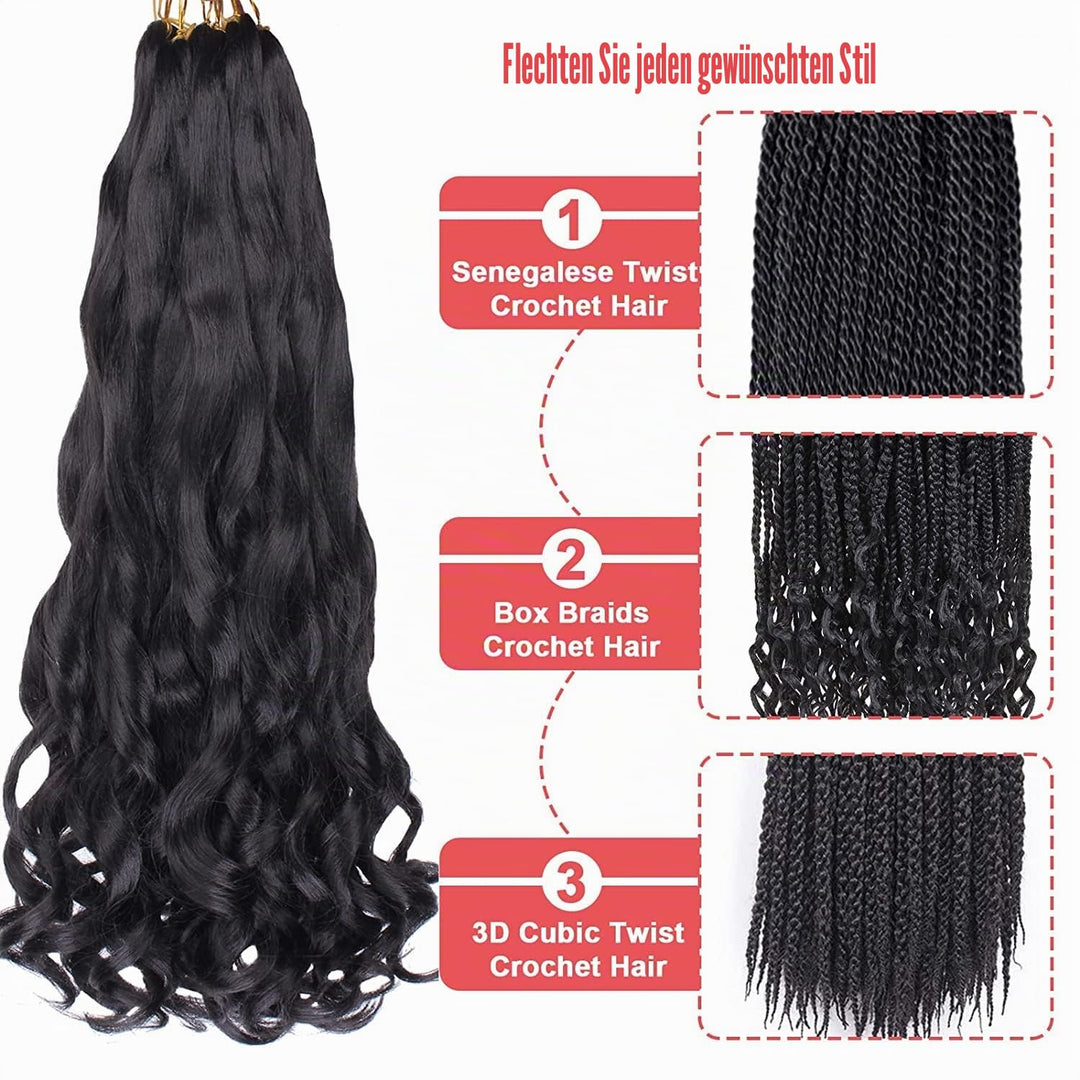 Xtrend Pre Stretched French Curly Braiding Hair 26 Inch 8 Packs Bouncy Loose Wave Braiding Hair Hot