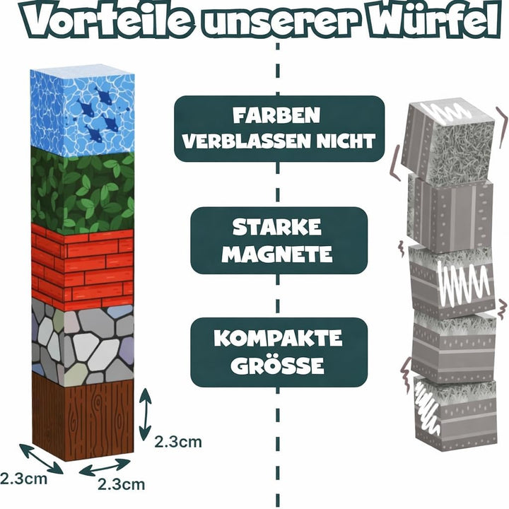 Desire Deluxe Magnetische Bauwürfel Spielzeugsets Bausteine Stapelblöcke Sets für Mädchen Jungen 3-8