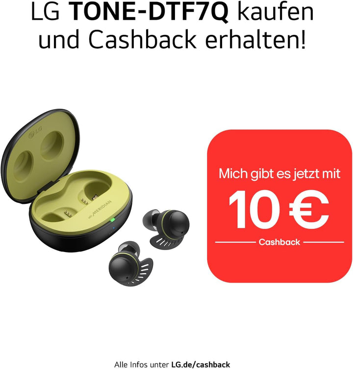 LG Tone Free Fit DTF7Q In-Ear Bluetooth Kopfhörer mit Meridian-Technologie, ANC (Active Noise Cancel