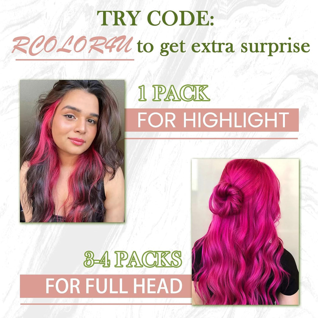 RUNAUTRE Tape Echthaar Extensions Rosa 35cm Remy Tape in Haarverlangerung Echthaar Bunt 14 Zoll 20g