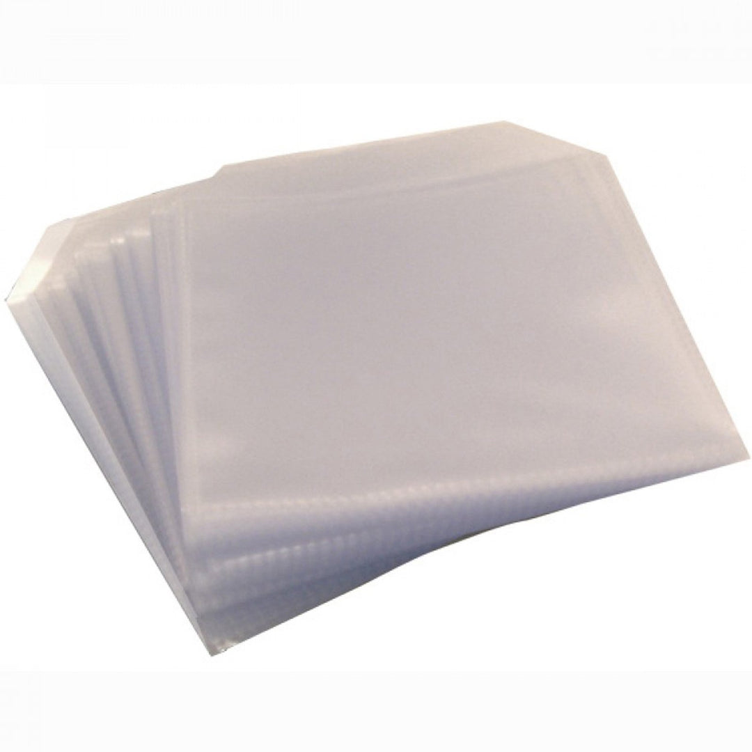 L-FENG-UK Premium CD-Hüllen (120 µm, mit Lasche) 100 Stück, Polyester, CD/DVD/VCD Storage Case, Abne