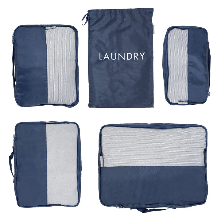 NATUMO Koffer Organizer Set, 5-teilig | Packing Cubes mit Wäschesack oder Schuhbeutel | Reise Packta