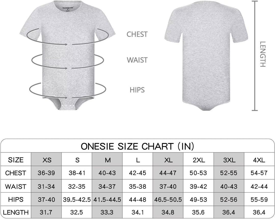 Landofgenie Männer Kurzarm Strampler Pyjama Bodysuit One Piece Strampler XS Hellgrau, XS Hellgrau